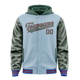 Custom Light Blue Blue Green Jacket