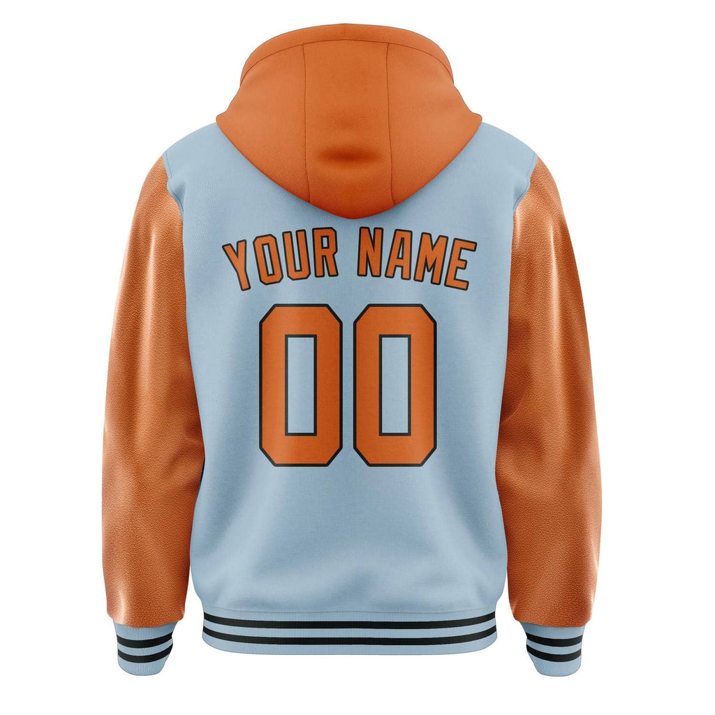 Custom Light Blue Orange Jacket
