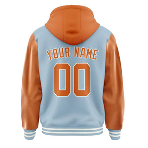 Custom Light Blue Orange Jacket