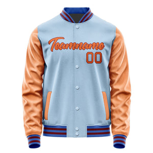 Custom Light Blue Orange Jacket JA0808280915B21528