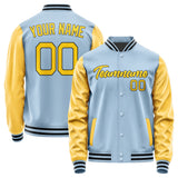 Custom Light Blue Gold Jacket