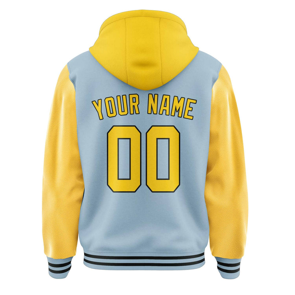 Custom Light Blue Gold Jacket