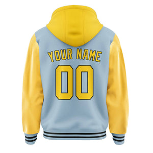 Custom Light Blue Gold Jacket
