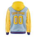Custom Light Blue Gold Jacket