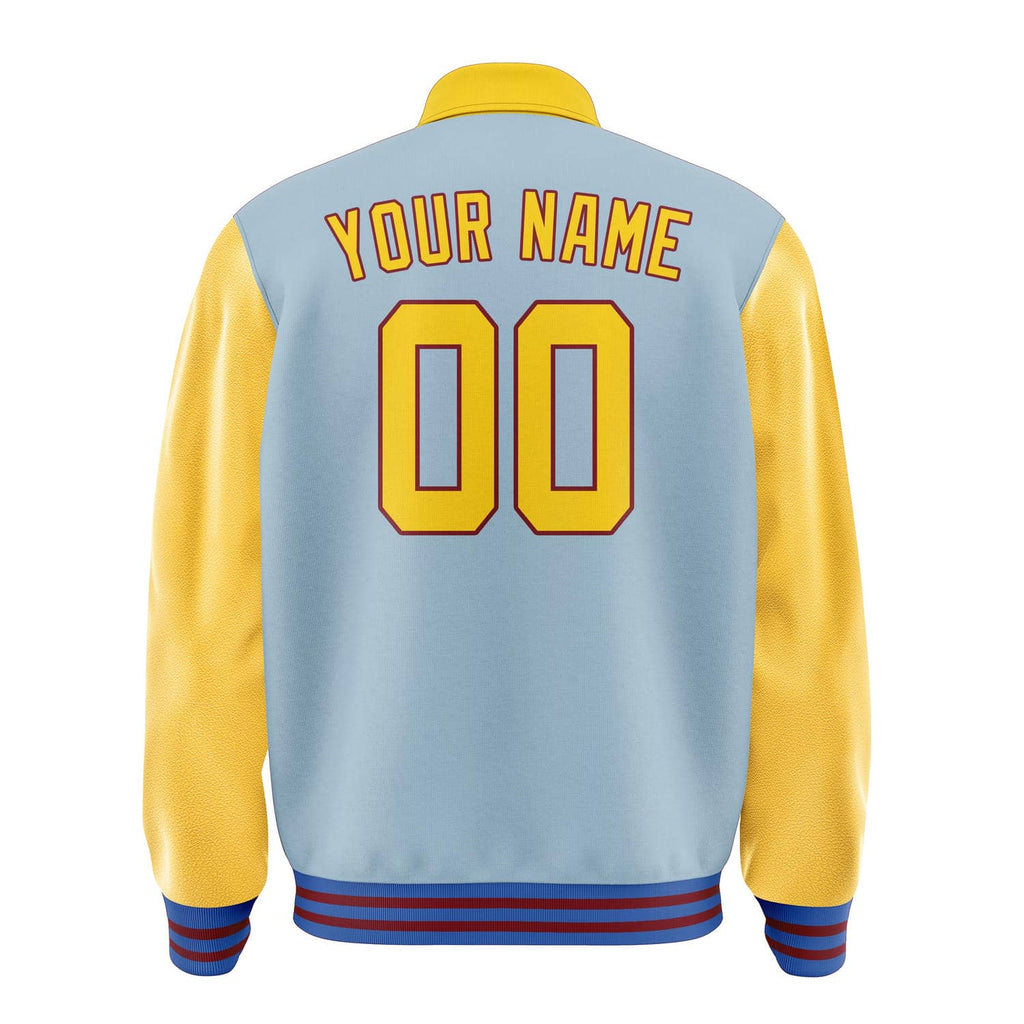 Custom Light Blue Gold Jacket