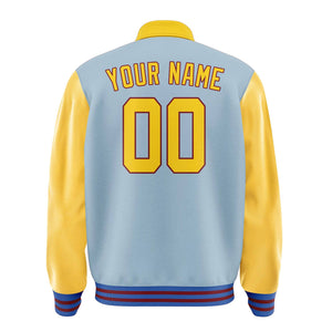 Custom Light Blue Gold Jacket