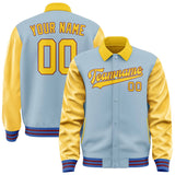 Custom Light Blue Gold Jacket