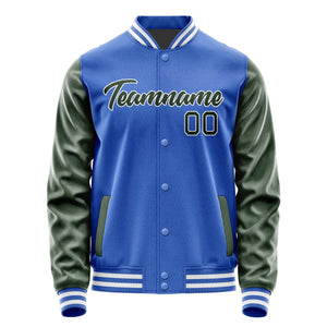 Custom Sky Blue Dark Green Jacket JA0909060918B21806