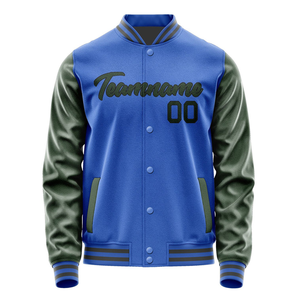 Custom Sky Blue Dark Green Jacket JA0909060920B21706