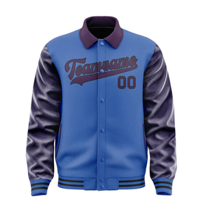 Custom Sky Blue Purple Jacket