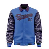Custom Sky Blue Purple Jacket