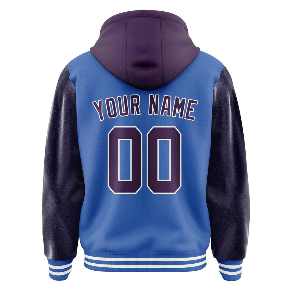 Custom Sky Blue Purple Jacket