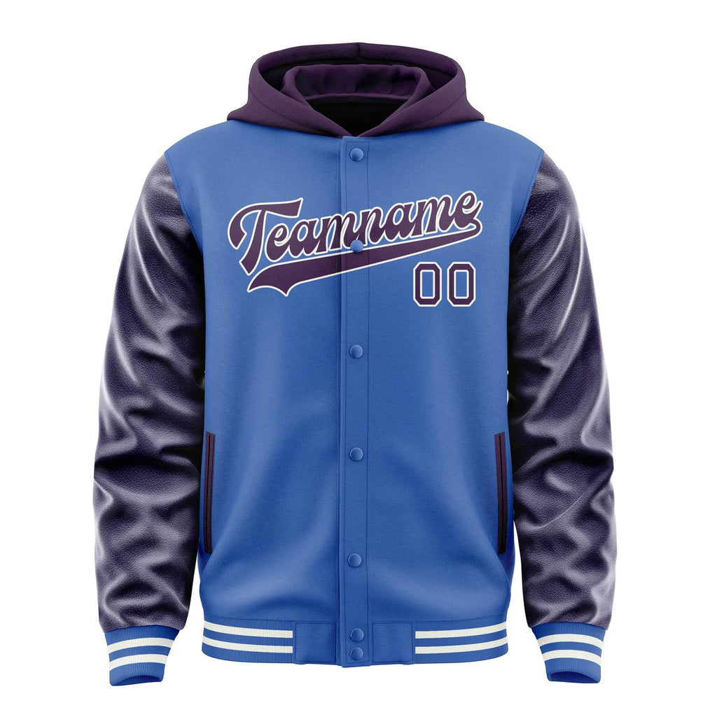 Custom Sky Blue Purple Jacket