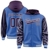 Custom Sky Blue Purple Jacket