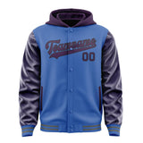 Custom Sky Blue Purple Jacket