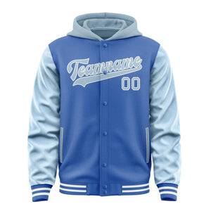 Custom Sky Blue Light Blue Jacket