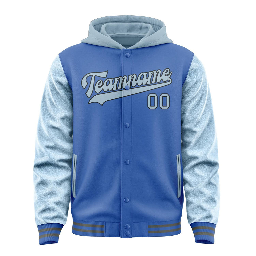Custom Sky Blue Light Blue Jacket