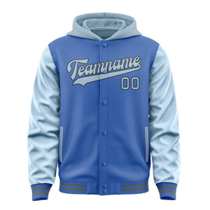 Custom Sky Blue Light Blue Jacket