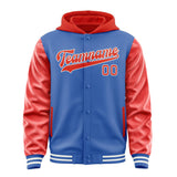 Custom Sky Blue Orange Red Jacket