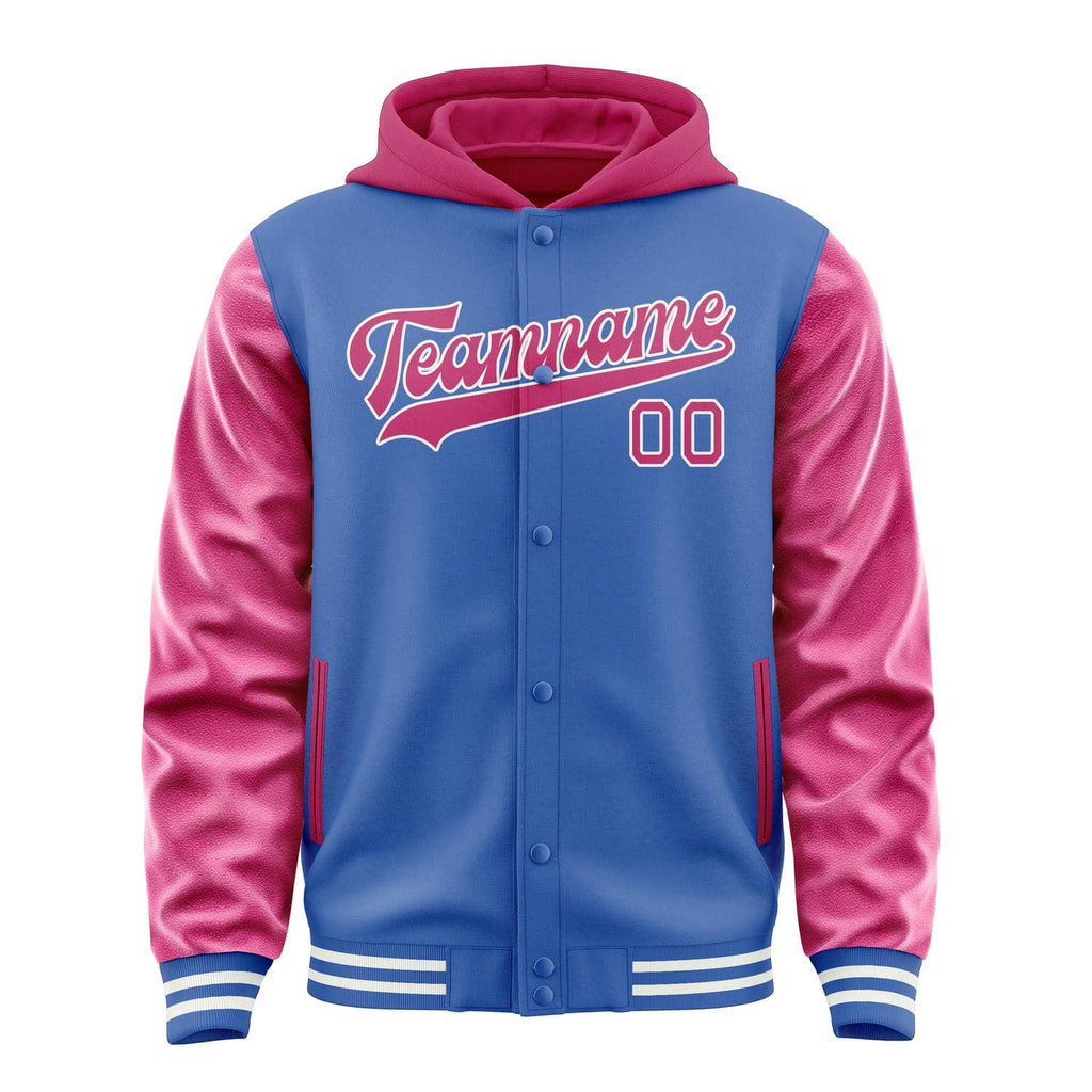 Custom Sky Blue Pink Jacket
