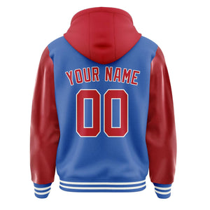 Custom Sky Blue Red Jacket