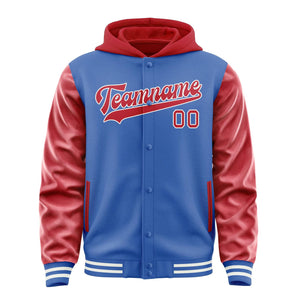 Custom Sky Blue Red Jacket