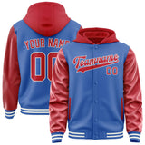 Custom Sky Blue Red Jacket