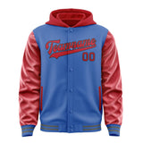 Custom Sky Blue Red Jacket