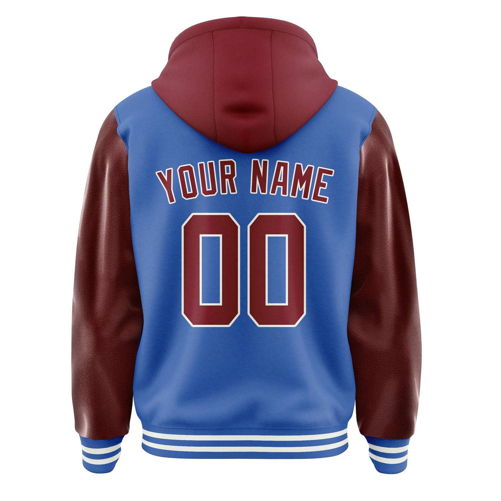 Custom Sky Blue Crimson Red Jacket