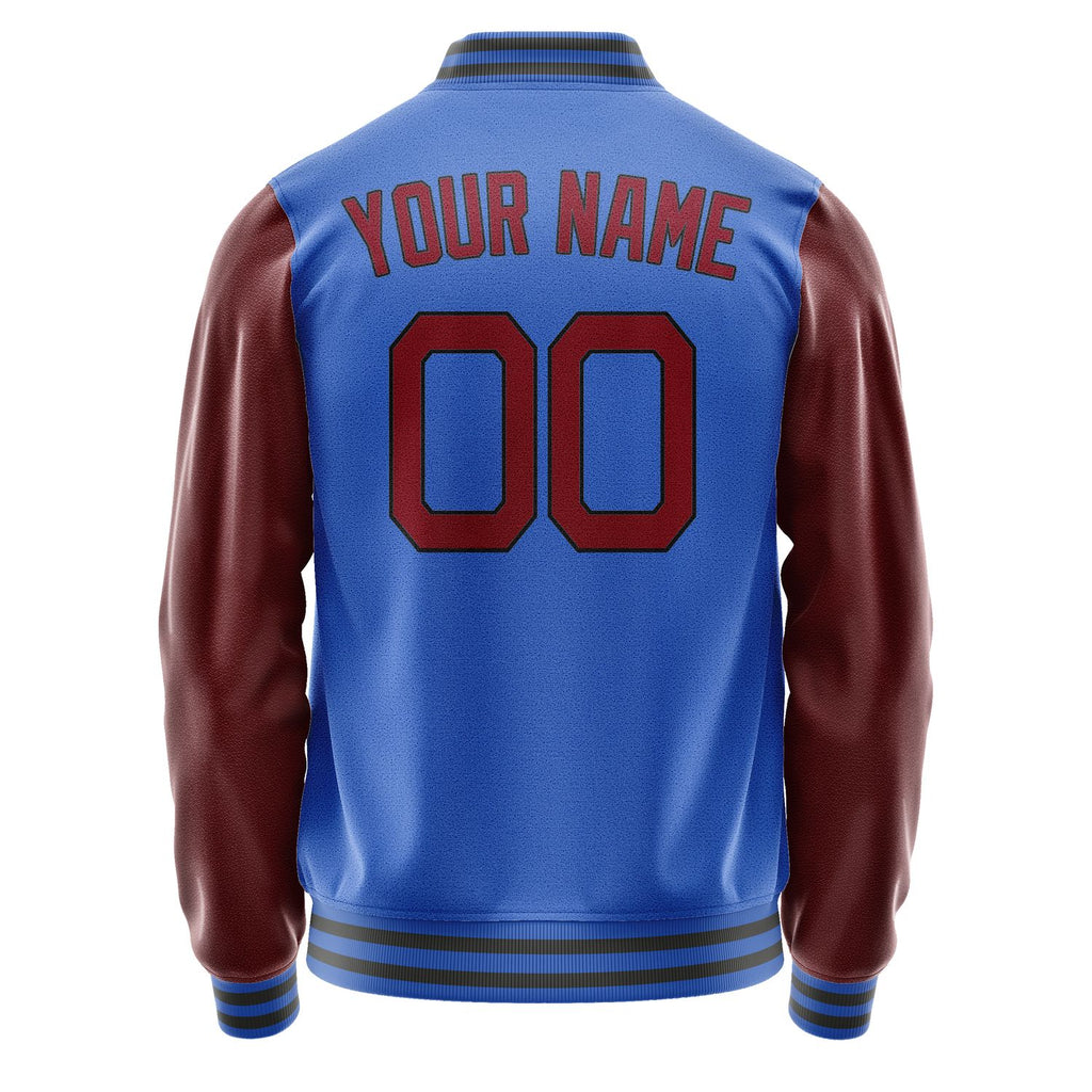 Custom Sky Blue Crimson Red Jacket JA0909150918B21815