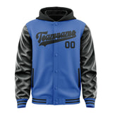 Custom Sky Blue Black Jacket