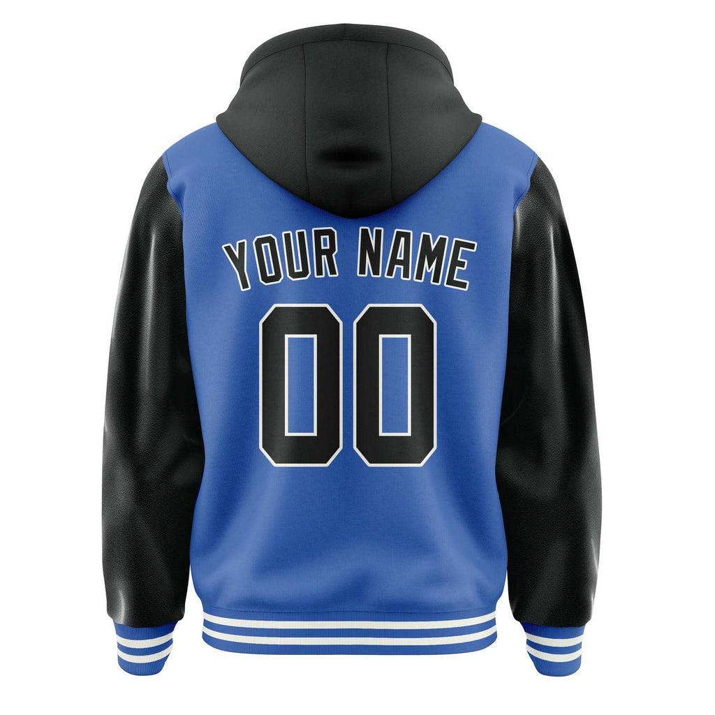 Custom Sky Blue Black Jacket