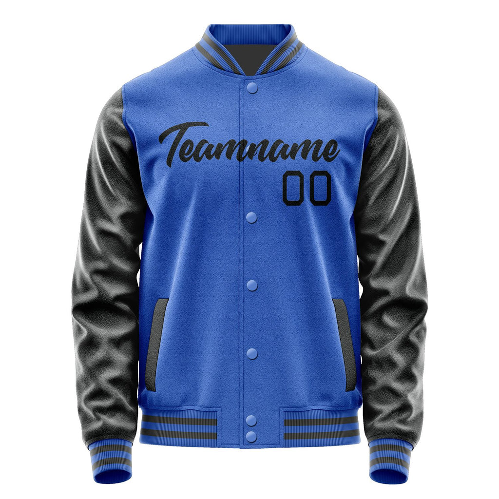 Custom Sky Blue Black Jacket JA0909170918B21817