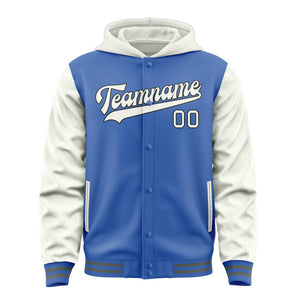 Custom Sky Blue White Jacket