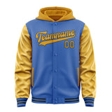 Custom Sky Blue Yellow Jacket
