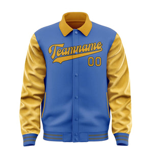 Custom Sky Blue Yellow Jacket