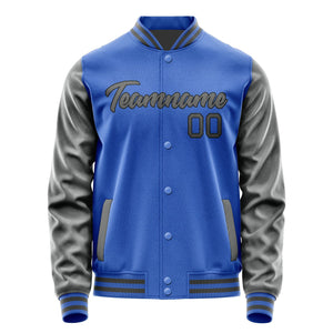 Custom Sky Blue Dark Grey Jacket JA0909200918B21820
