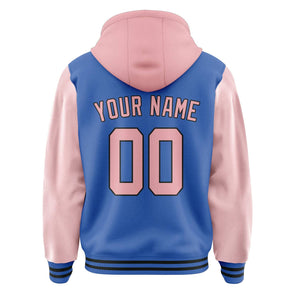 Custom Sky Blue Light Pink Jacket