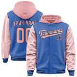 Custom Sky Blue Light Pink Jacket