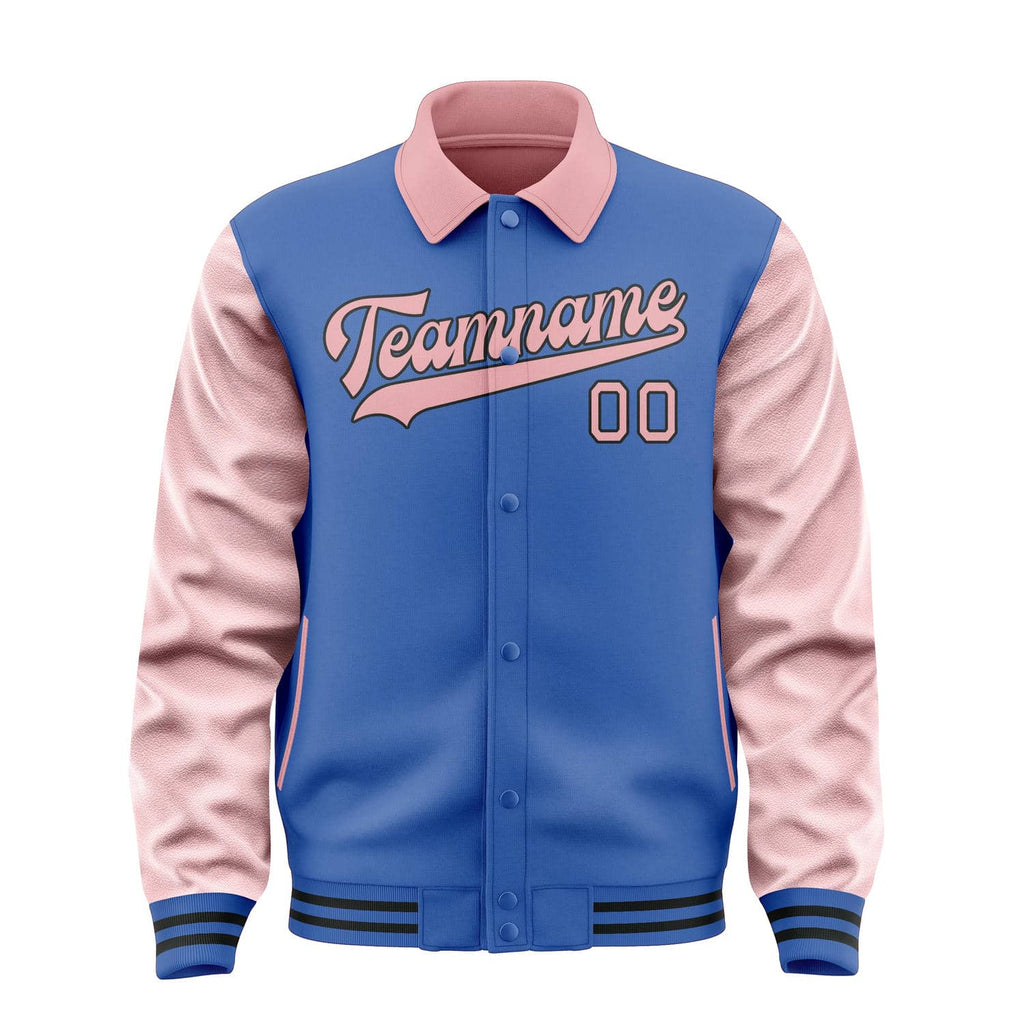 Custom Sky Blue Light Pink Jacket