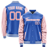 Custom Sky Blue Light Pink Jacket