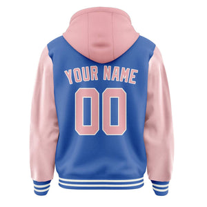Custom Sky Blue Light Pink Jacket
