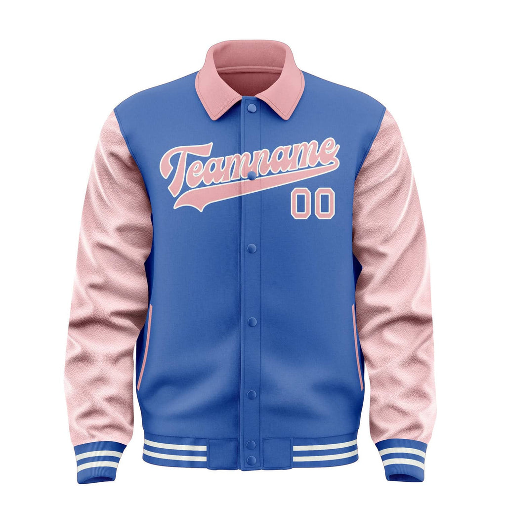 Custom Sky Blue Light Pink Jacket