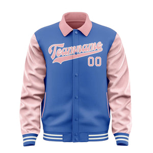 Custom Sky Blue Light Pink Jacket