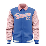 Custom Sky Blue Light Pink Jacket