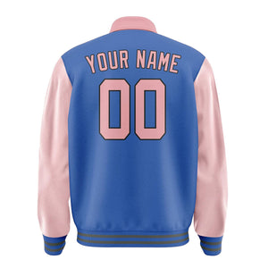 Custom Sky Blue Light Pink Jacket