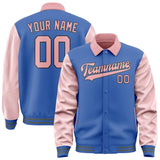 Custom Sky Blue Light Pink Jacket