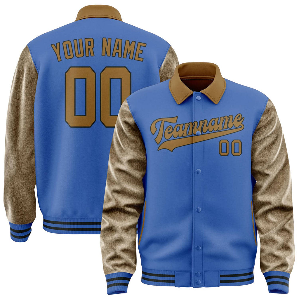 Custom Sky Blue Khaki Jacket