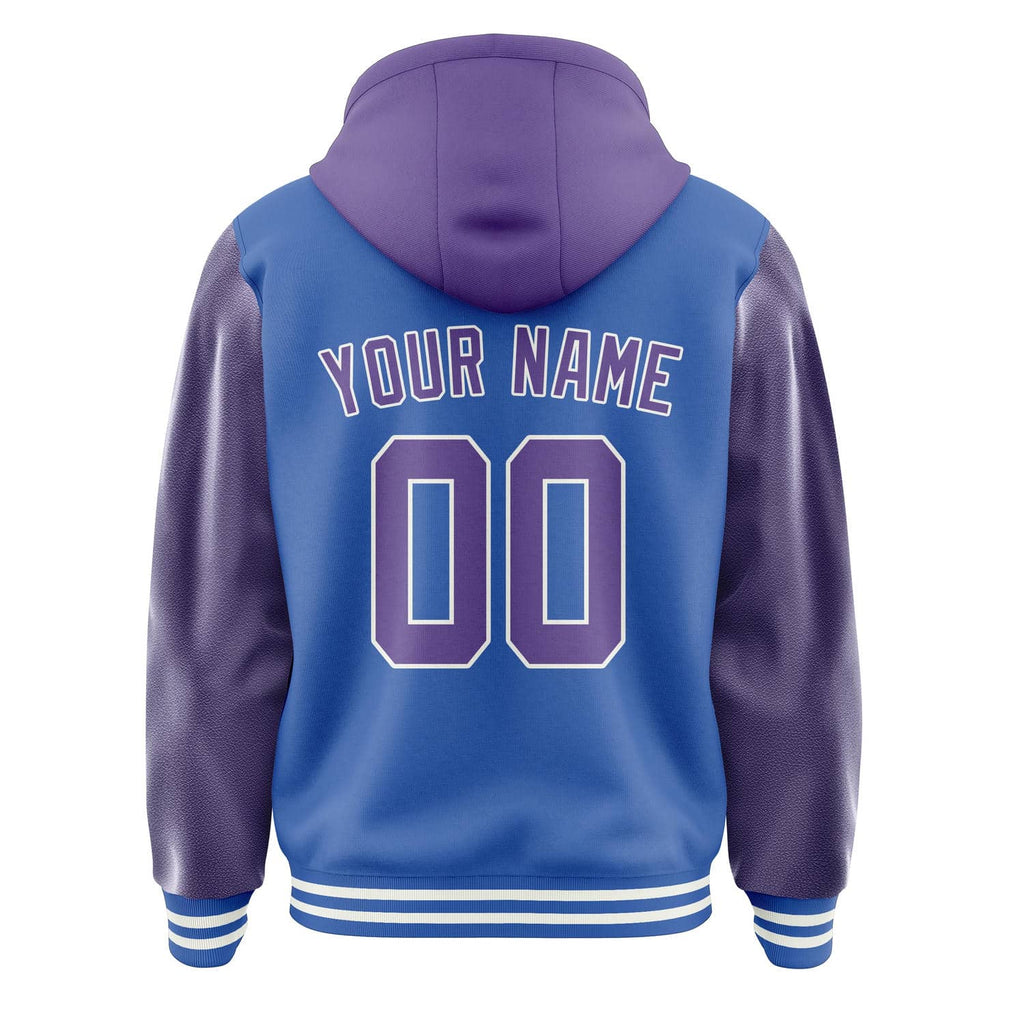 Custom Sky Blue Light Purple Jacket