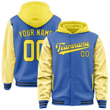 Custom Sky Blue Light Yellow Jacket